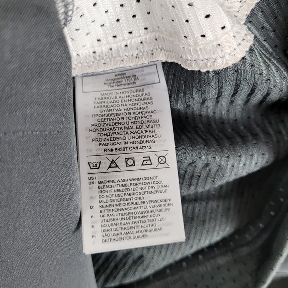 Adidas Football Jersey Mens Large Gray New A1 Stock J GG7391 Short Sleeve - Picture 5 of 9